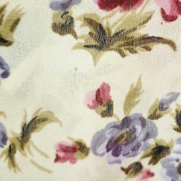 VTG 90s All Over Floral Print Midi Skirt S (Tag size 9) Yellow - Picture 15 of 16